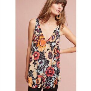 ANTHROPOLOGIE Vanessa Virginia Andrej Floral Swing Top Sleeveless Tank FlowersXS